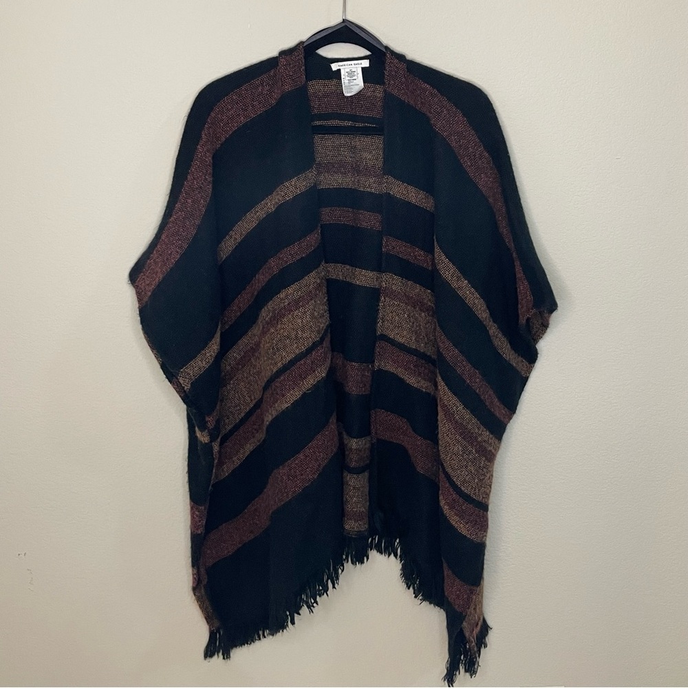 AEO Striped Poncho Cardigan; Sizs OS